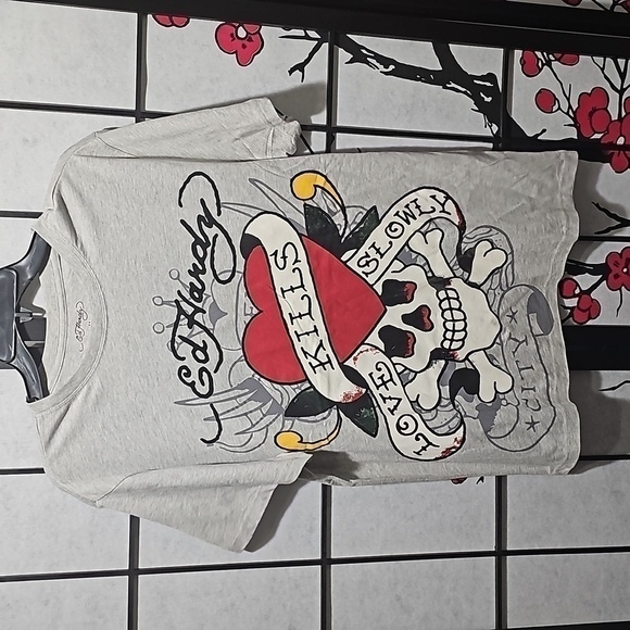 Ed Hardy Love Kills Slowly Graphic Tee‎ Shirt Size Medium NWT - Picture 2 of 10